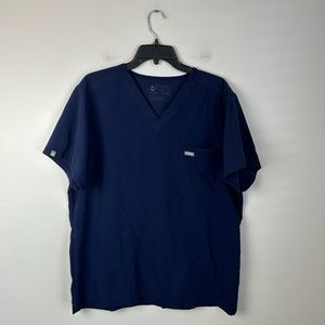 Figs Technical Collection One Pocket Scrub Top Navy Size Large